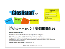 Tablet Screenshot of gloslistan.se